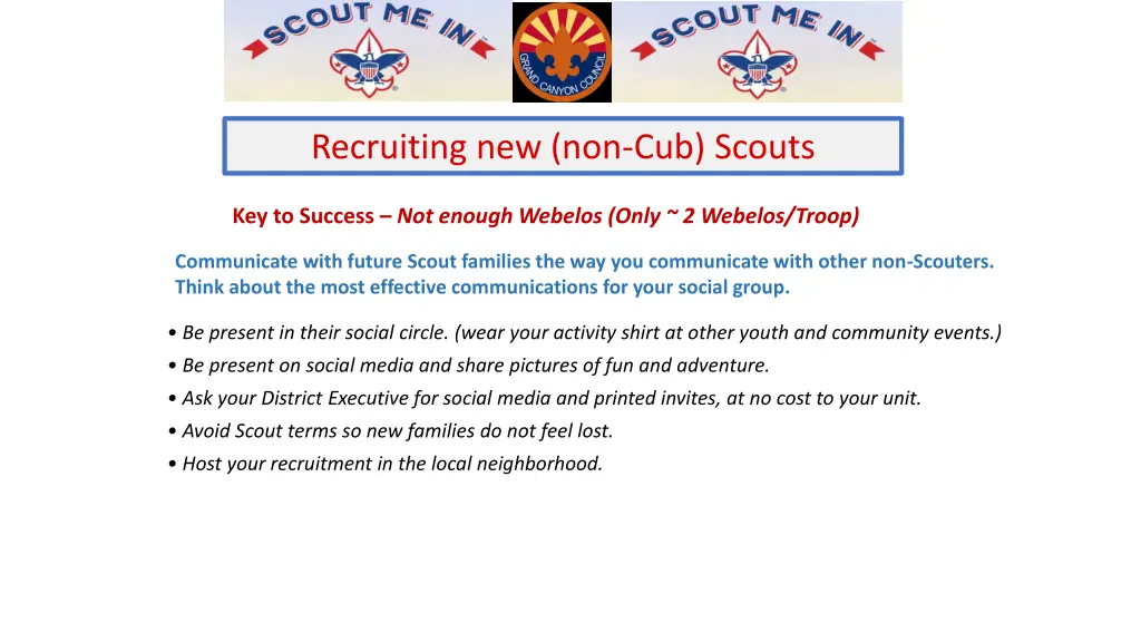 recruiting new non cub scouts