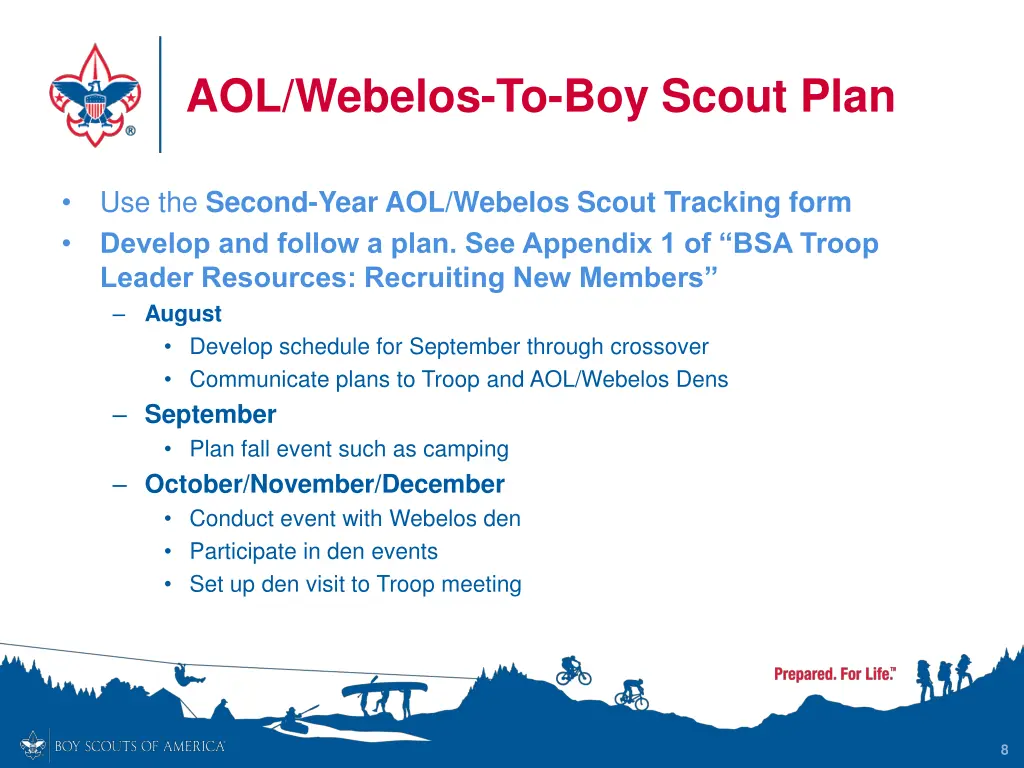 aol webelos to boy scout plan