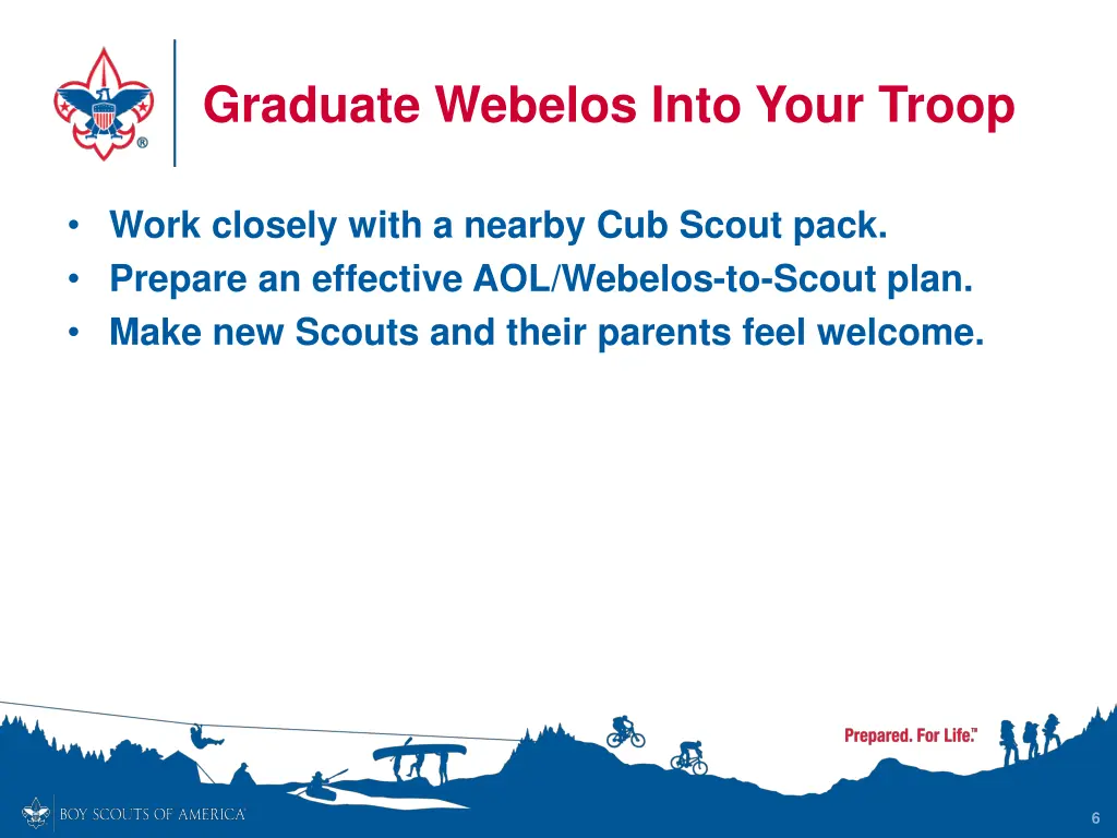 graduate webelos into your troop