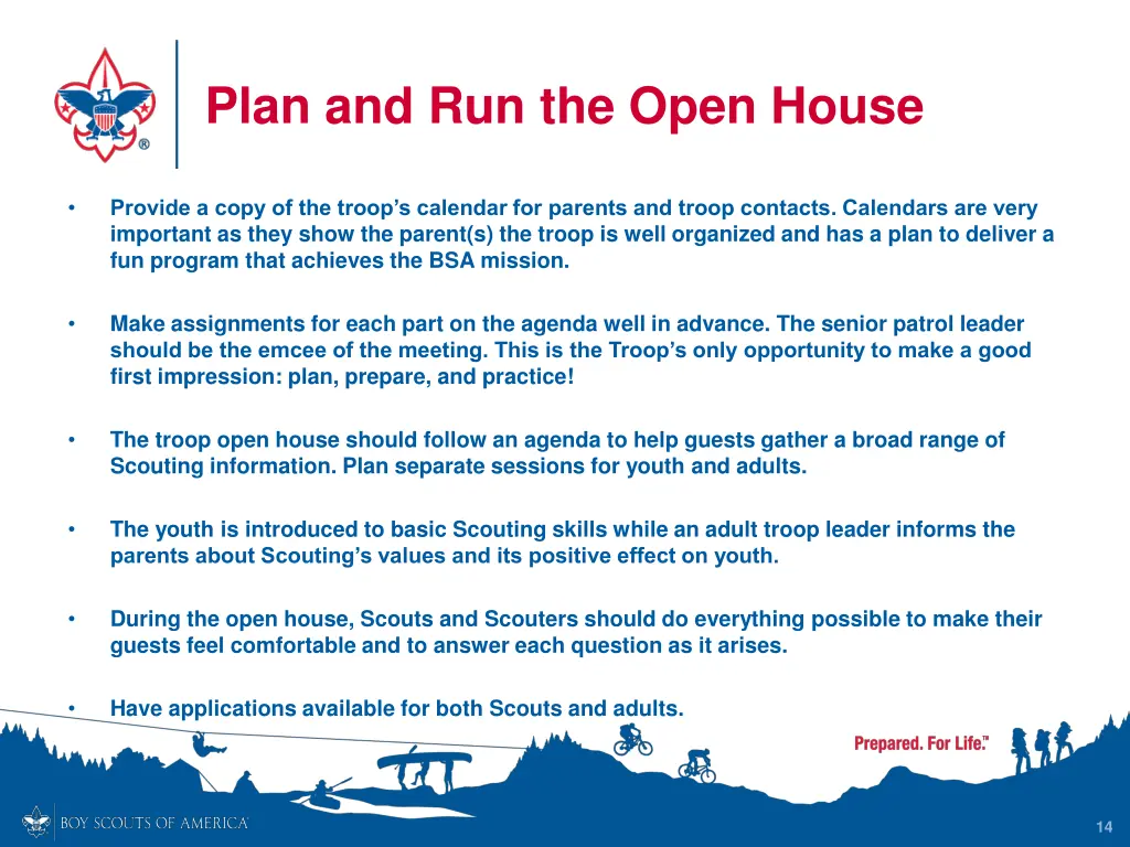 plan and run the open house 1