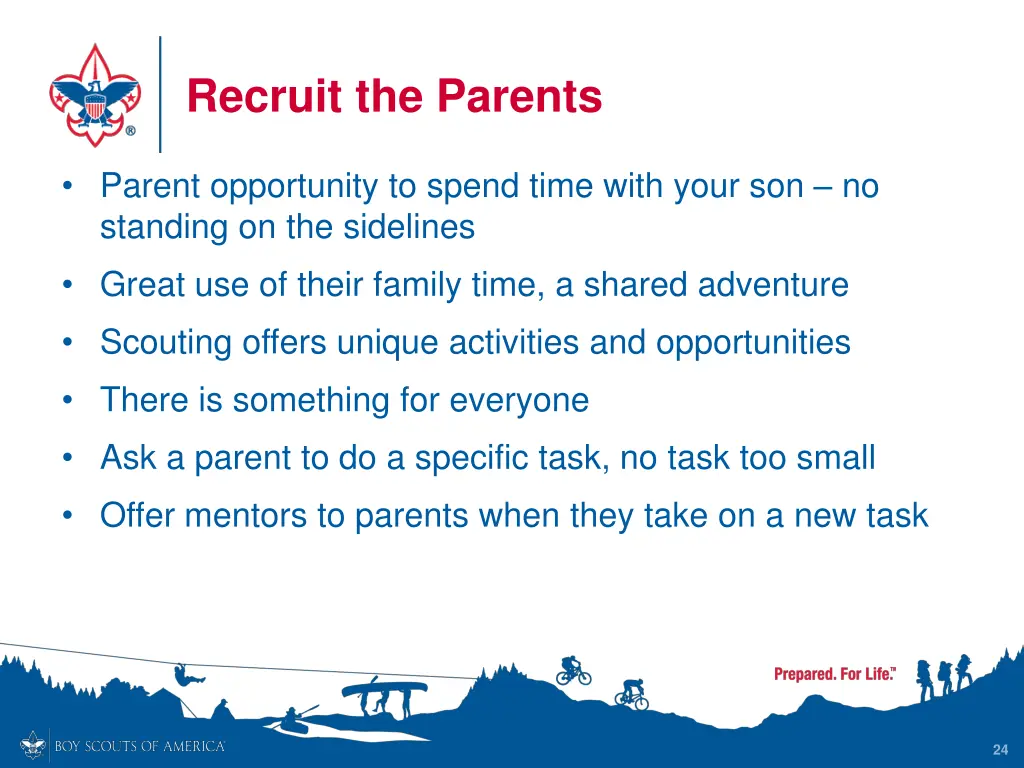 recruit the parents