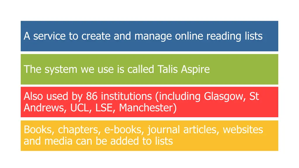 a service to create and manage online reading