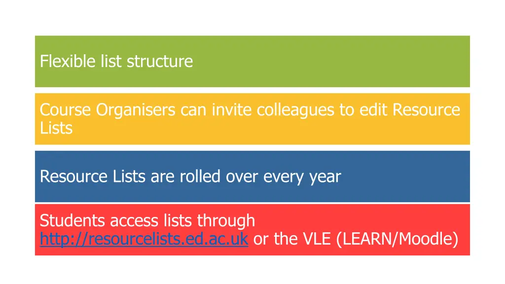 flexible list structure