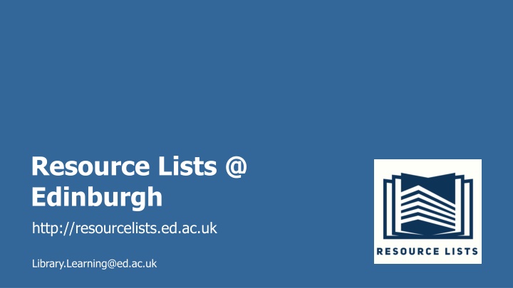 resource lists @ edinburgh http resourcelists