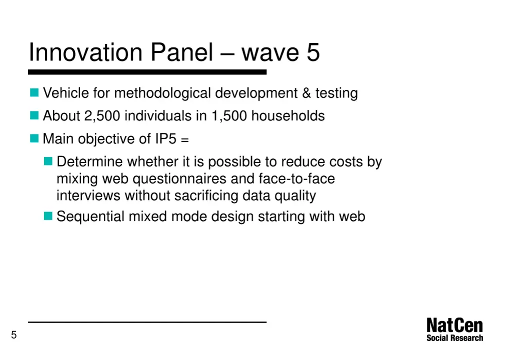 innovation panel wave 5