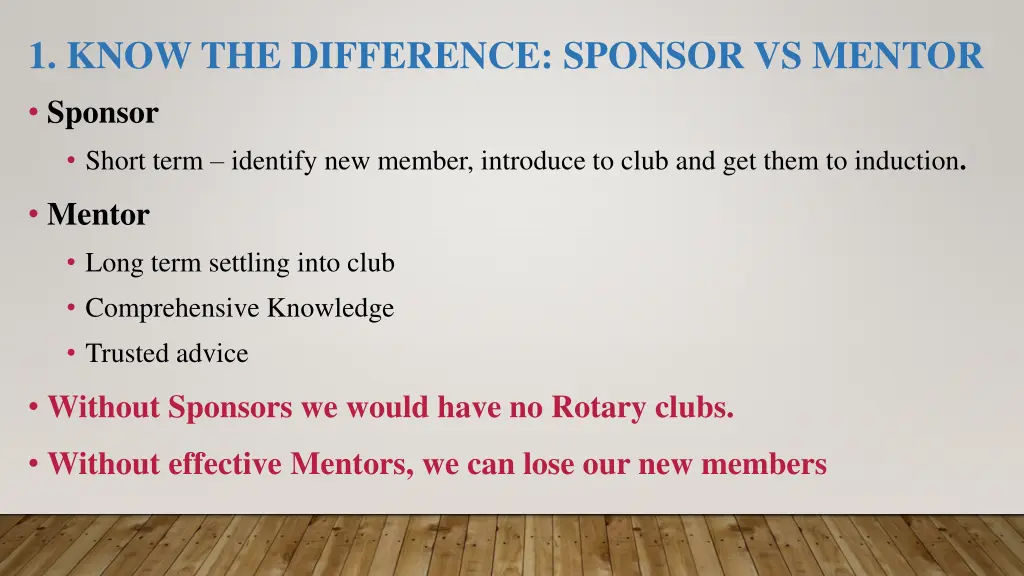 1 know the difference sponsor vs mentor sponsor