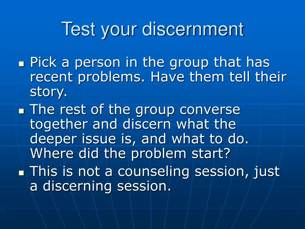 test your discernment