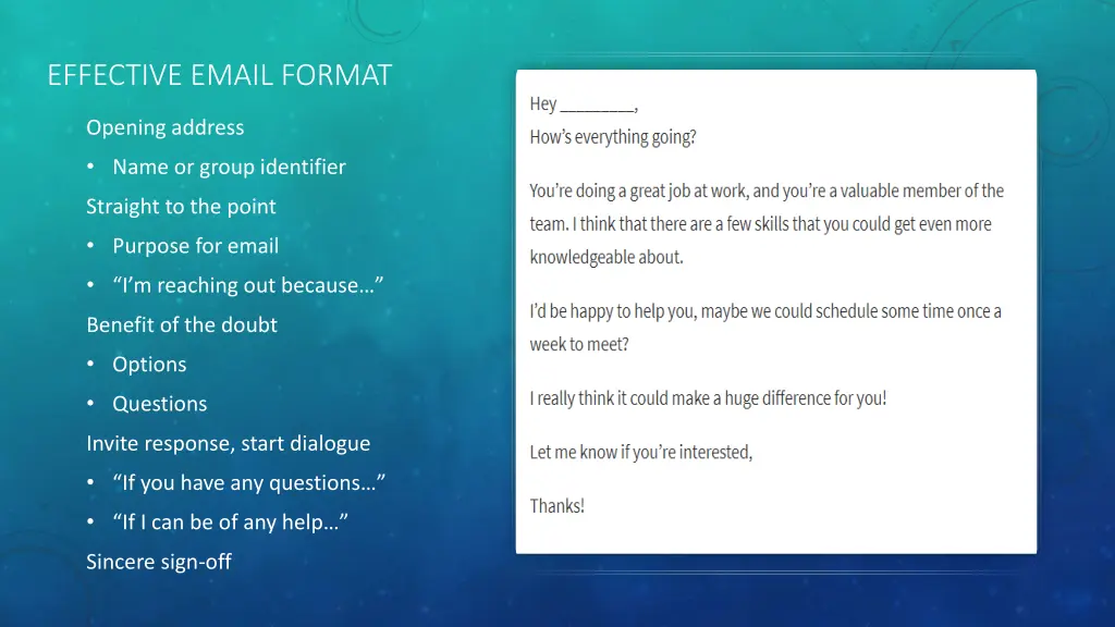 effective email format