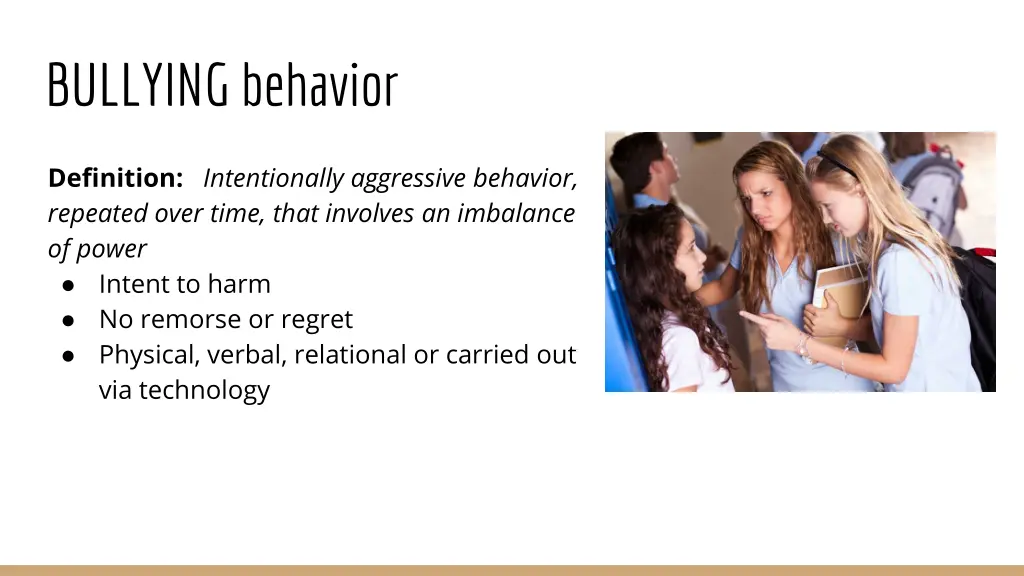 bullying behavior