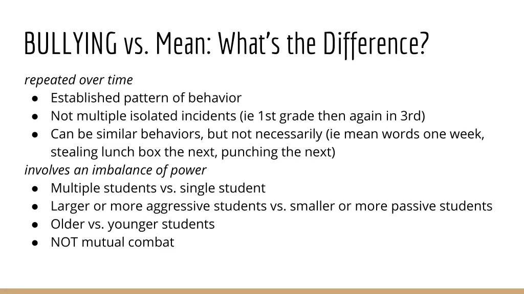 bullying vs mean what s the difference