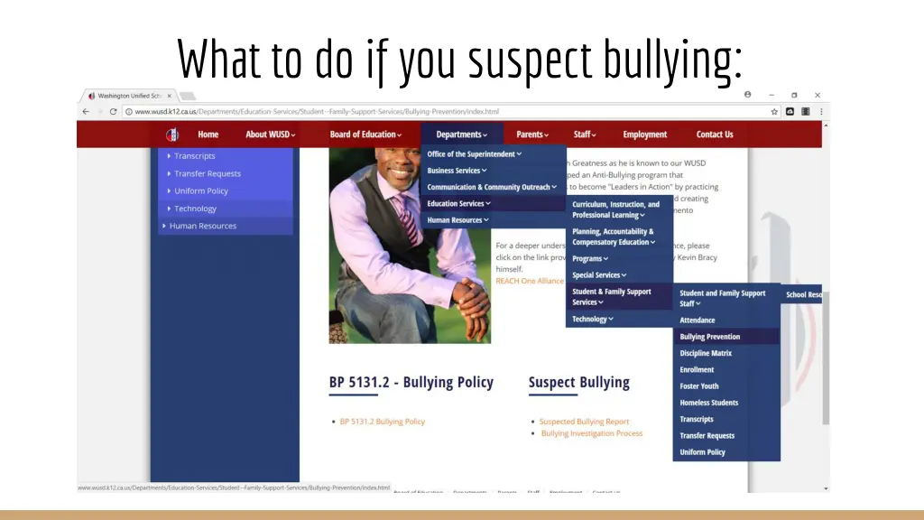 what to do if you suspect bullying