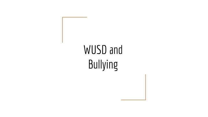 wusd and bullying