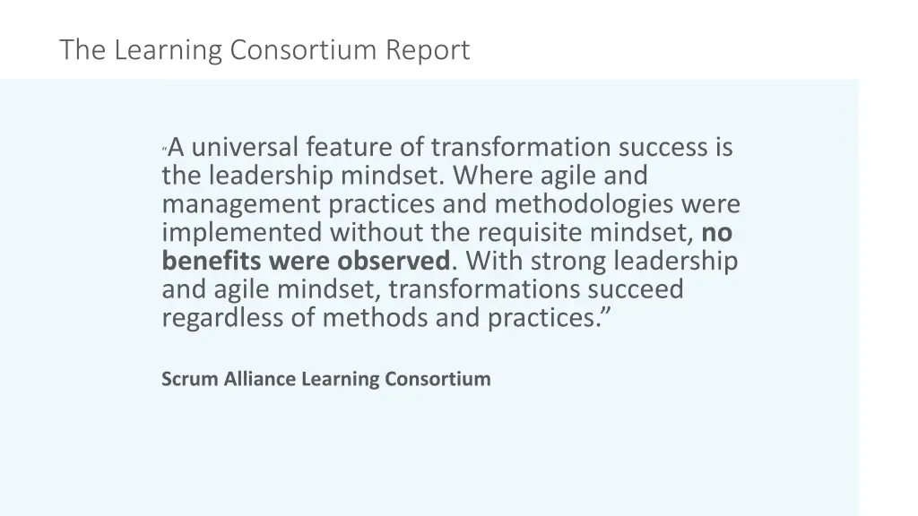 the learning consortium report