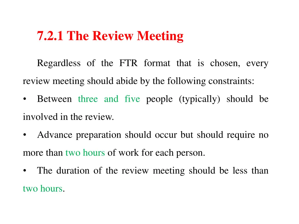 7 2 1 the review meeting