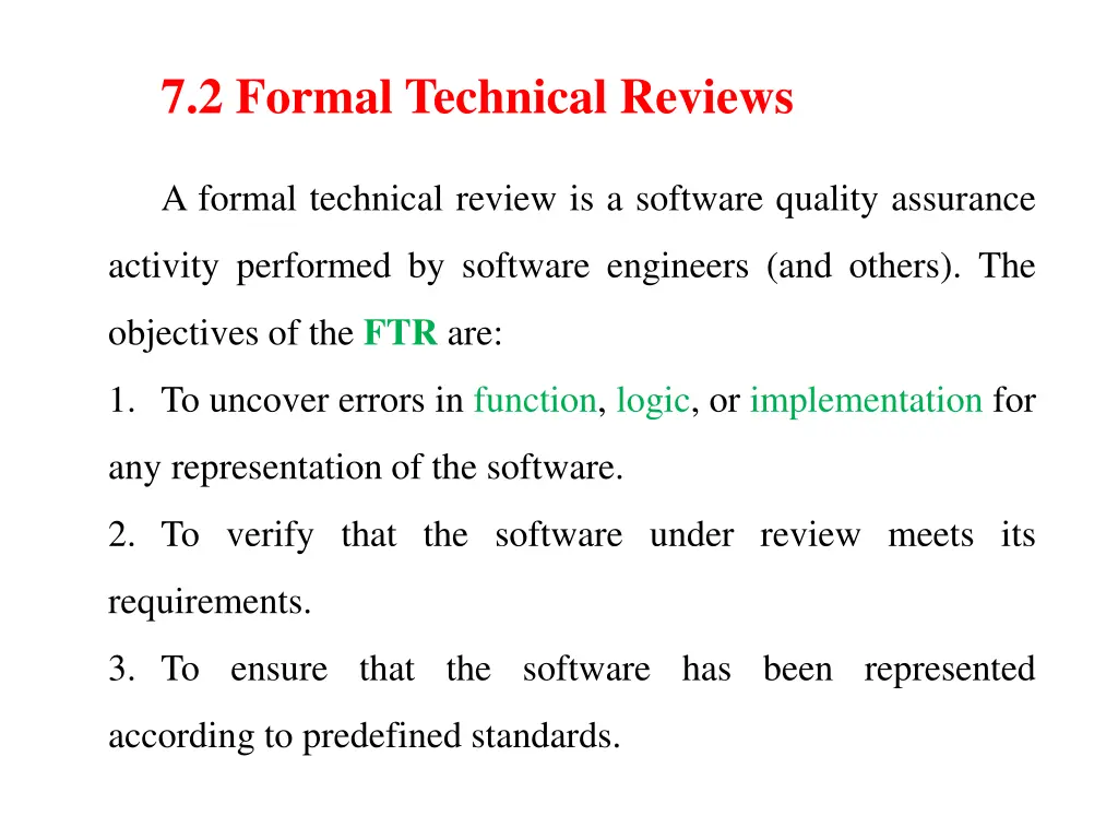 7 2 formal technical reviews