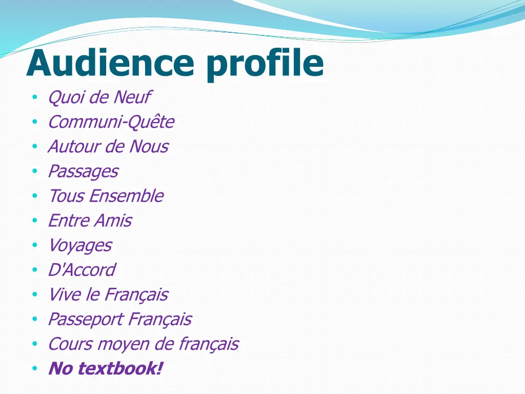 audience profile quoi de neuf communi