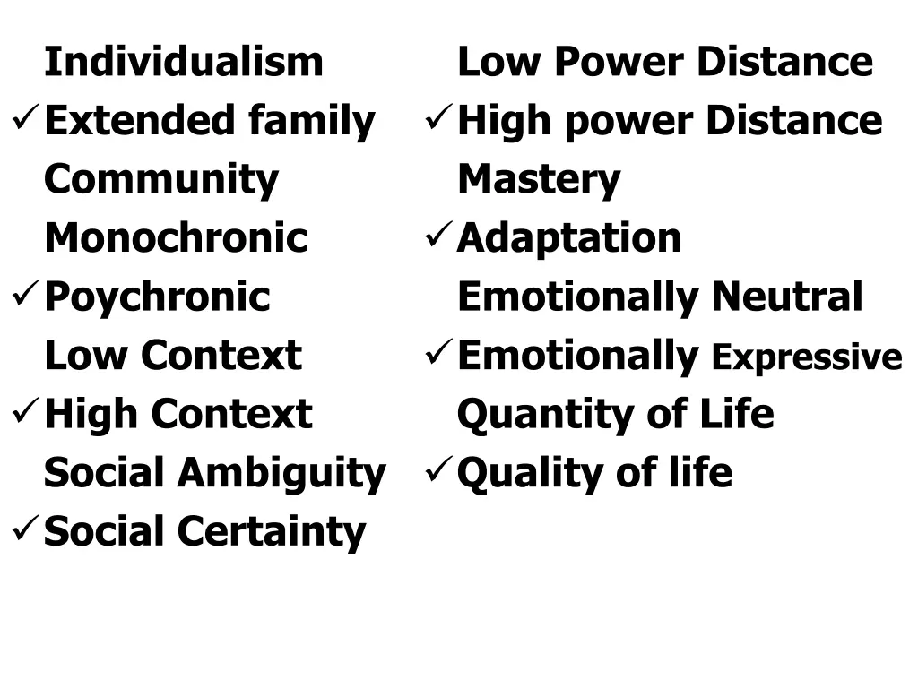 individualism extended family community