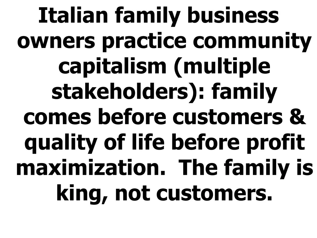 italian family business owners practice community