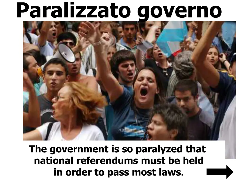 paralizzato governo