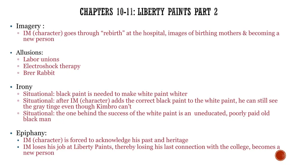 chapters 10 11 liberty paints part 2