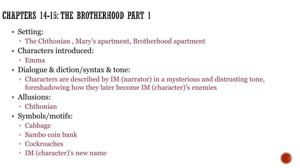 chapters 14 15 the brotherhood part 1