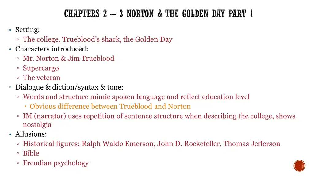 chapters 2 3 norton the golden day part 1