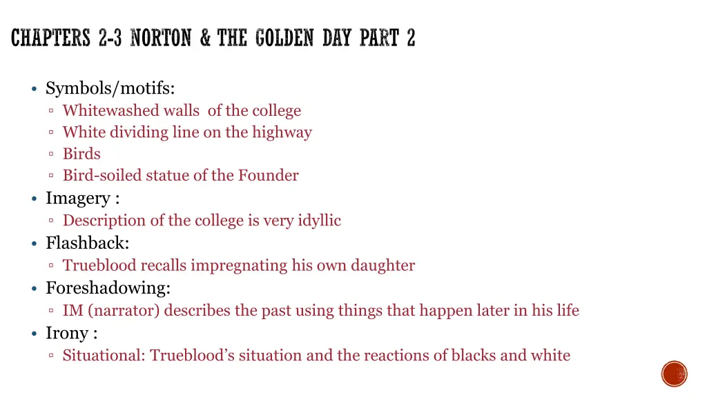 chapters 2 3 norton the golden day part 2