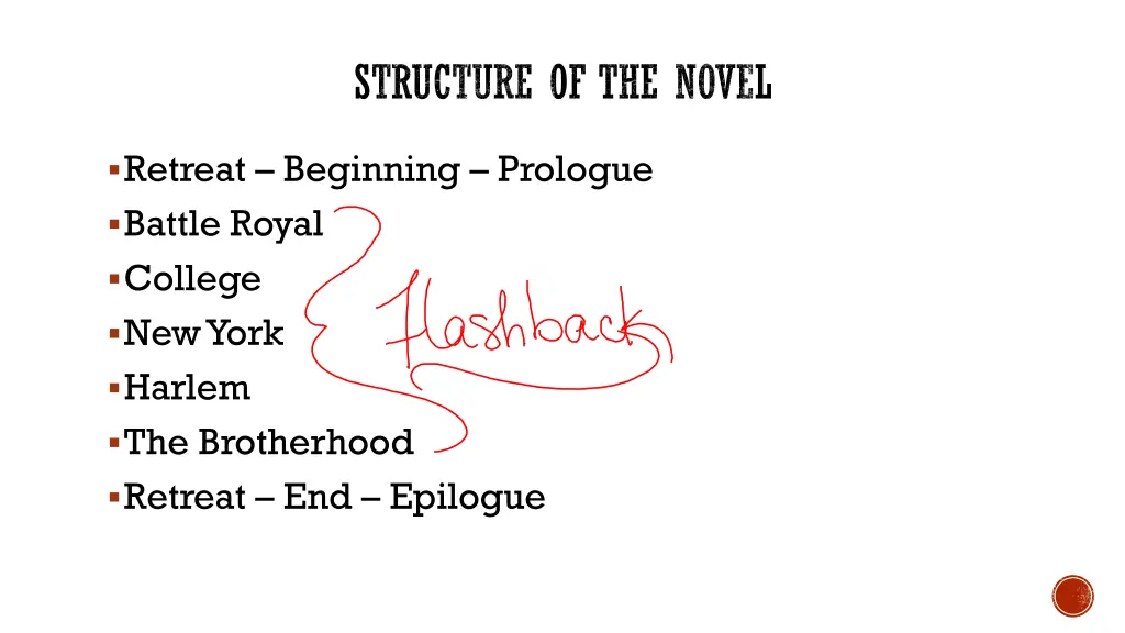 structure of the novel