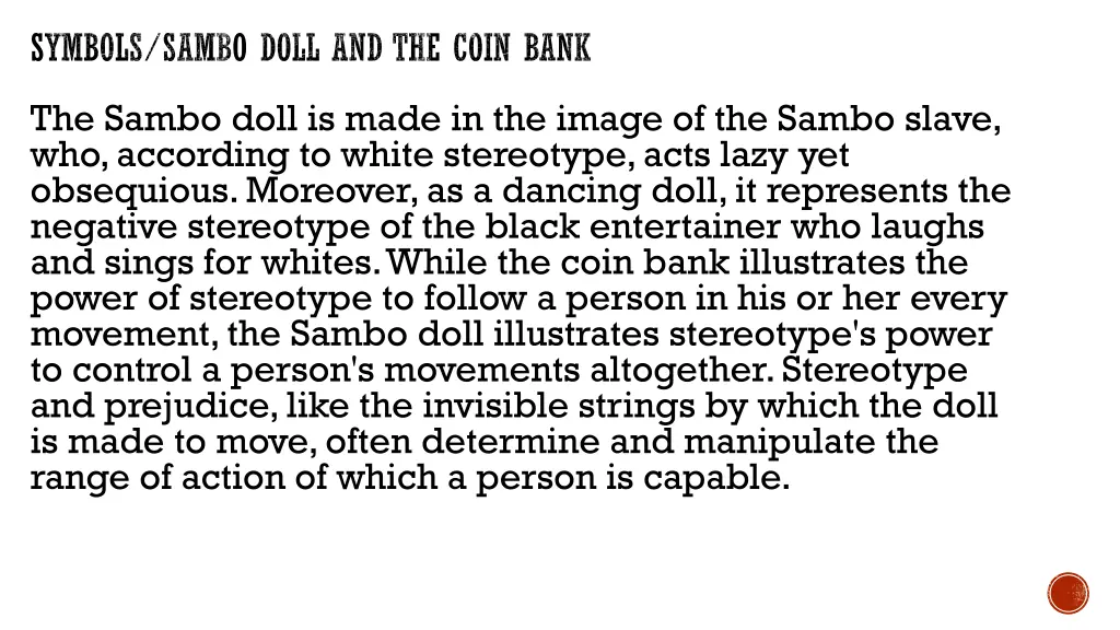 symbols sambo doll and the coin bank