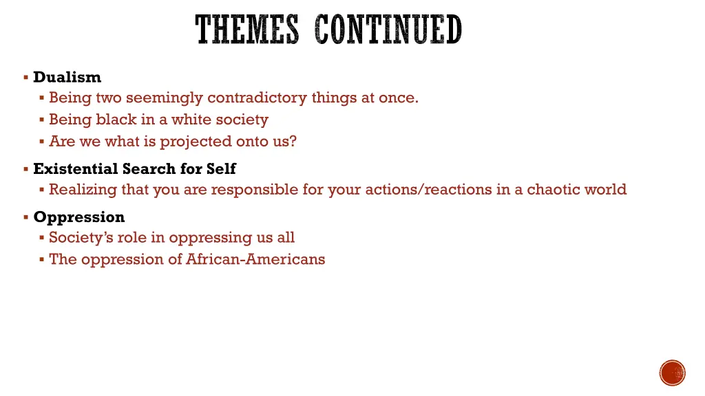 themes continued