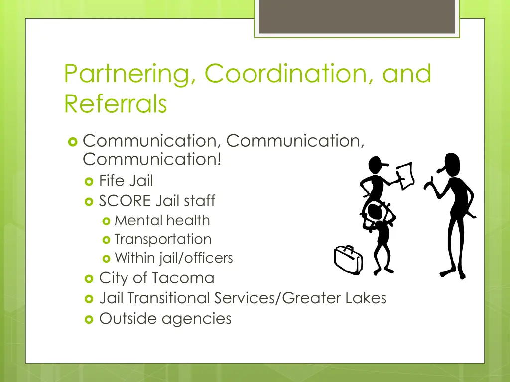 partnering coordination and referrals