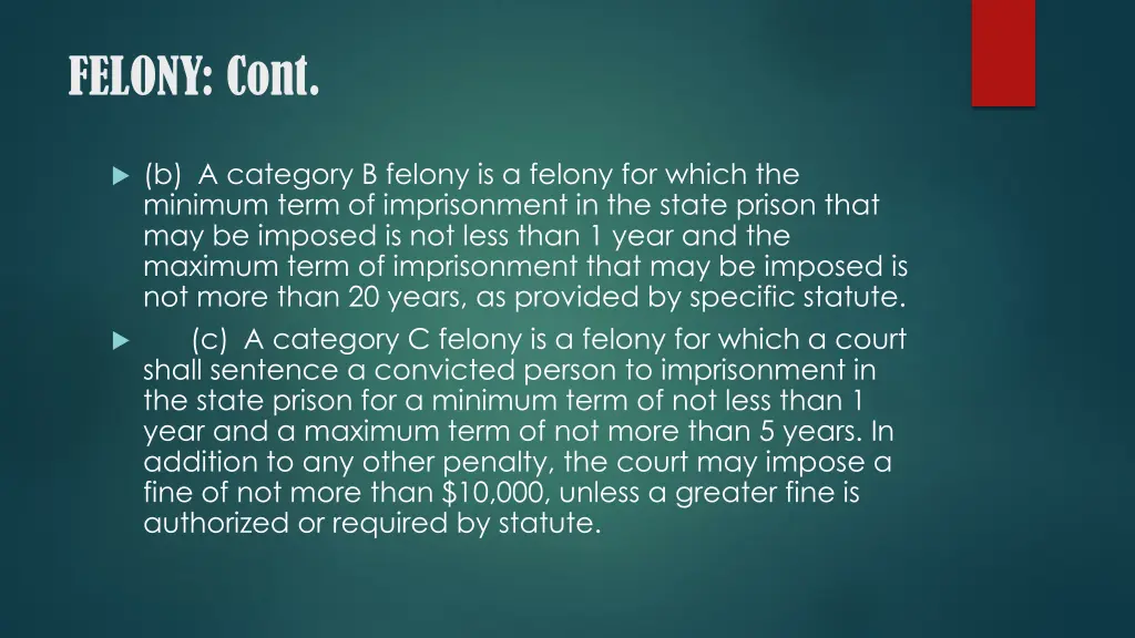 felony cont 1