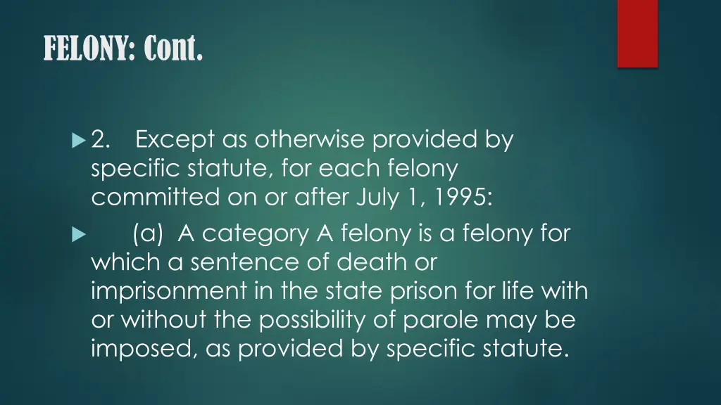 felony cont