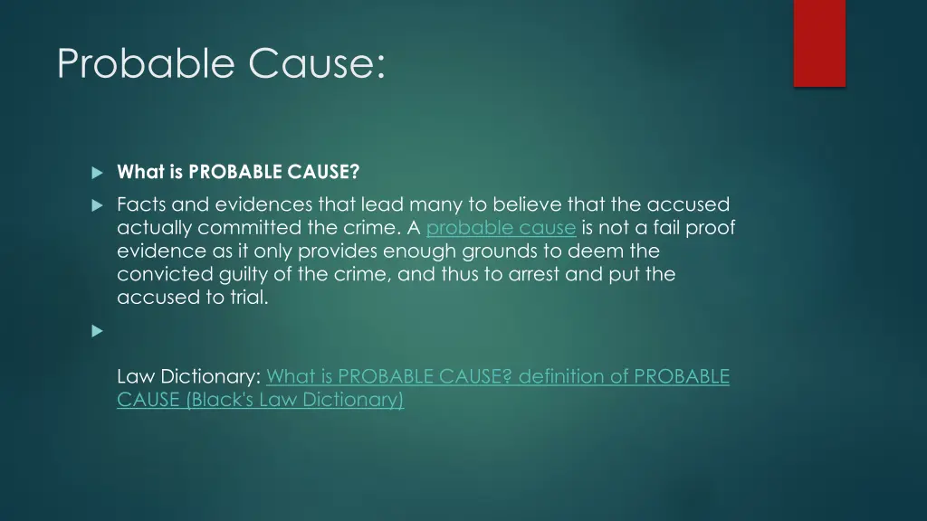 probable cause