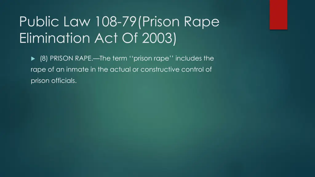 public law 108 79 prison rape elimination