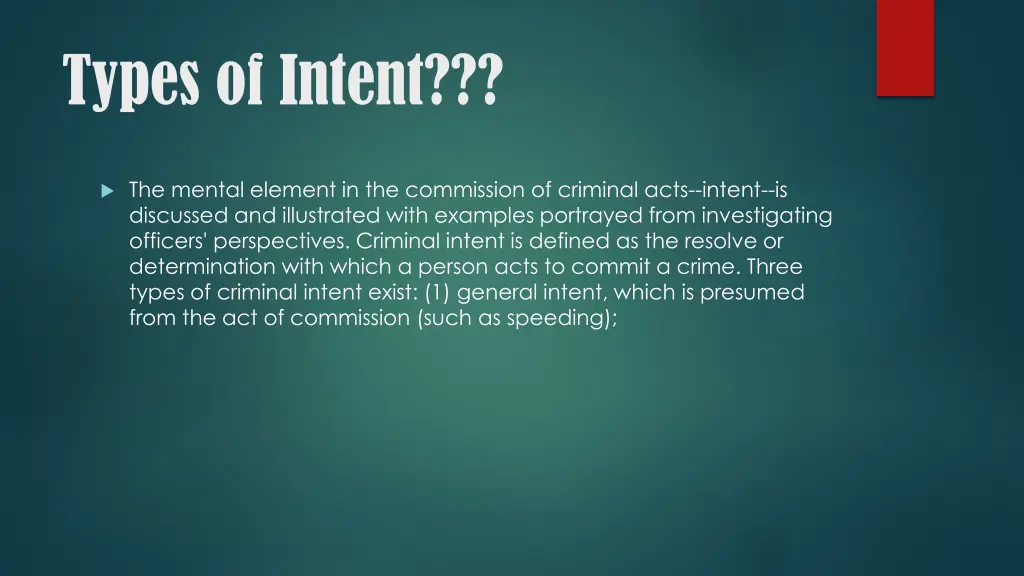 types of intent