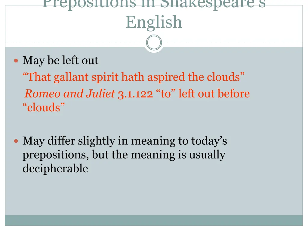 prepositions in shakespeare s english