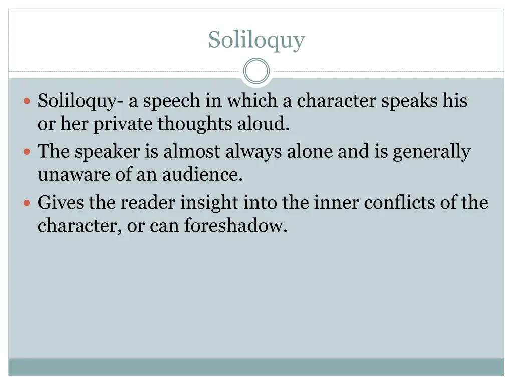 soliloquy