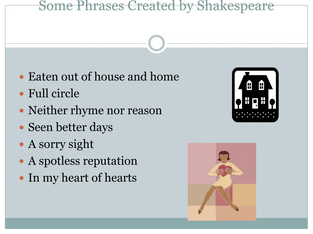 some phrases created by shakespeare