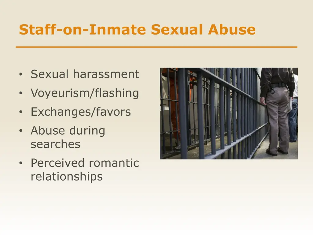 staff on inmate sexual abuse