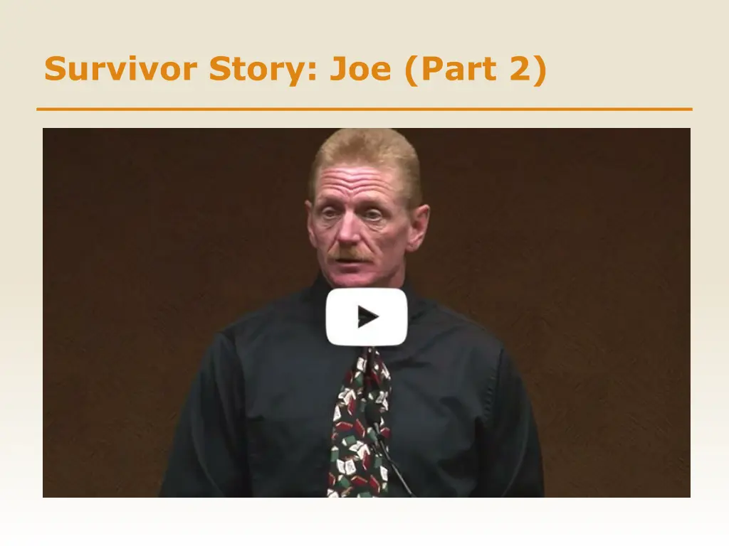 survivor story joe part 2