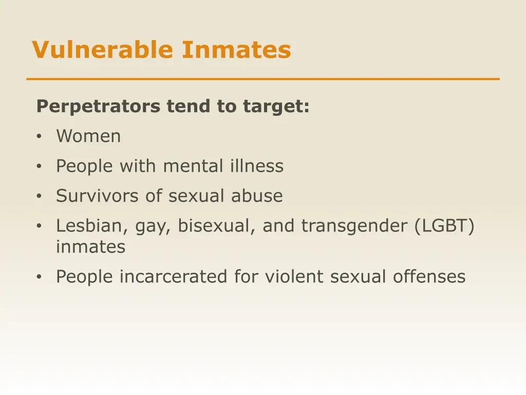 vulnerable inmates