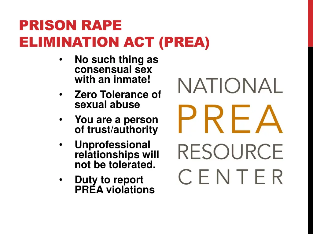 prison rape elimination act prea no such thing