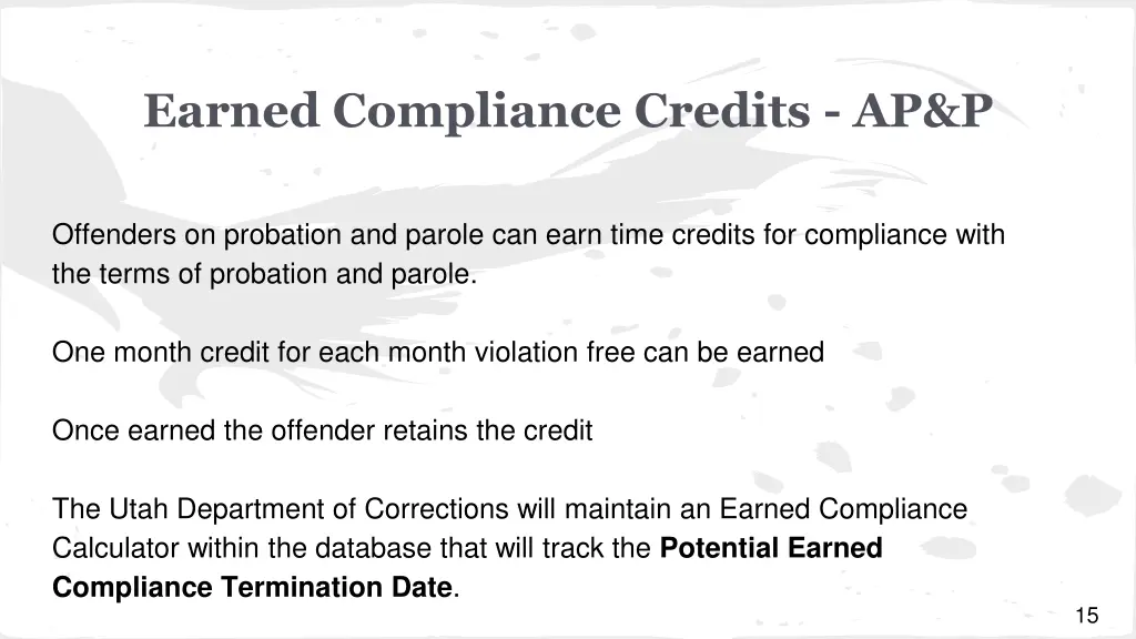 earned compliance credits ap p