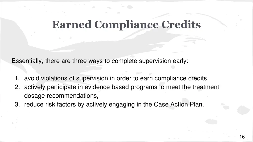 earned compliance credits