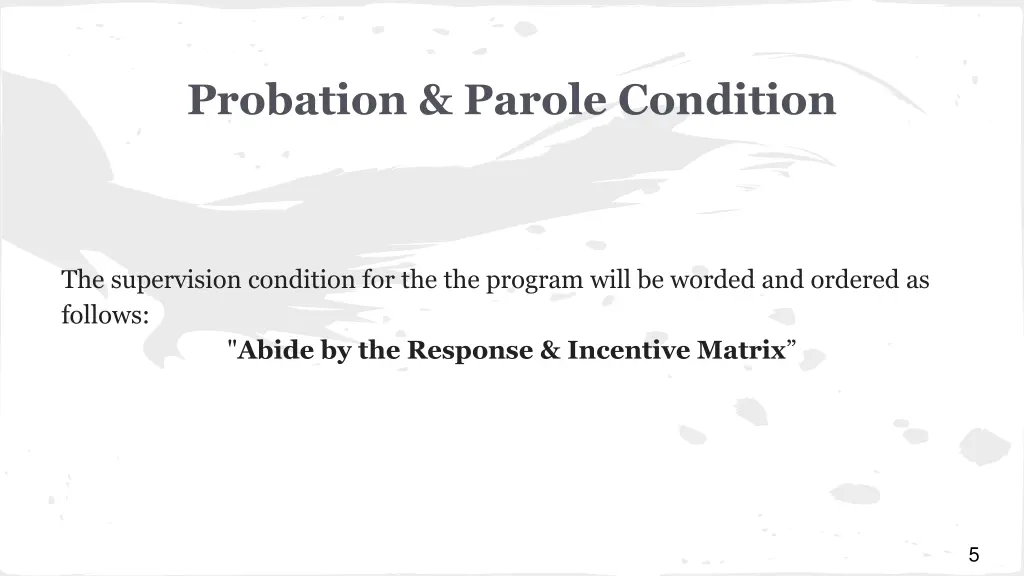 probation parole condition