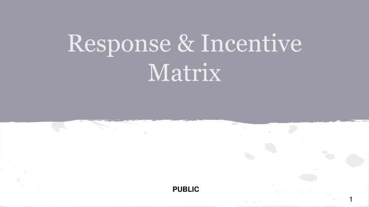 response incentive matrix