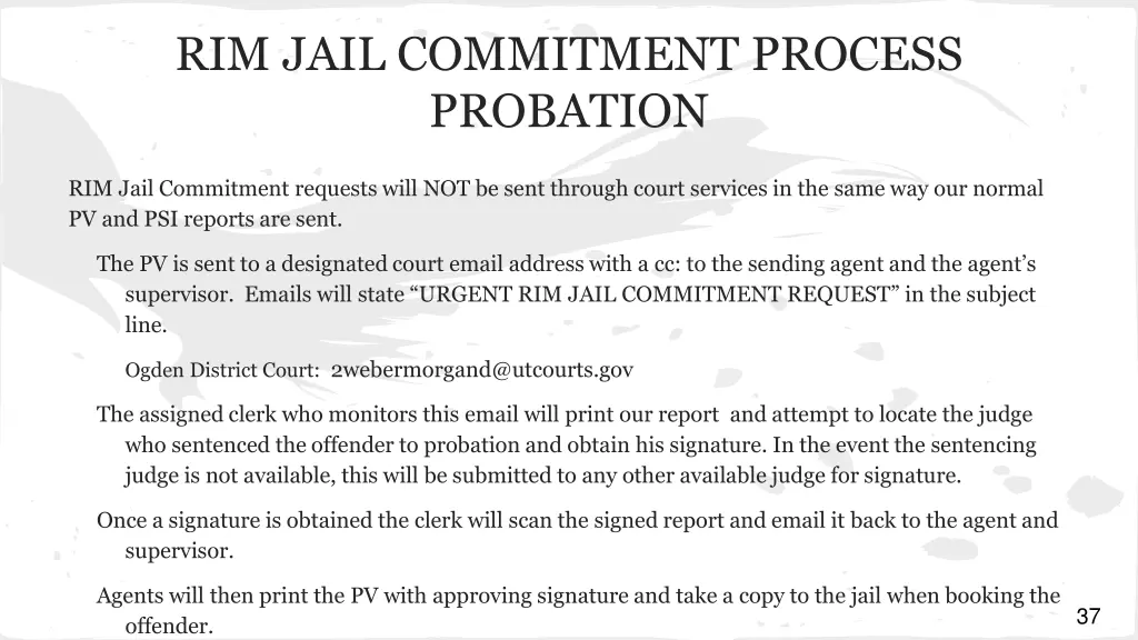 rim jail commitment process probation 1