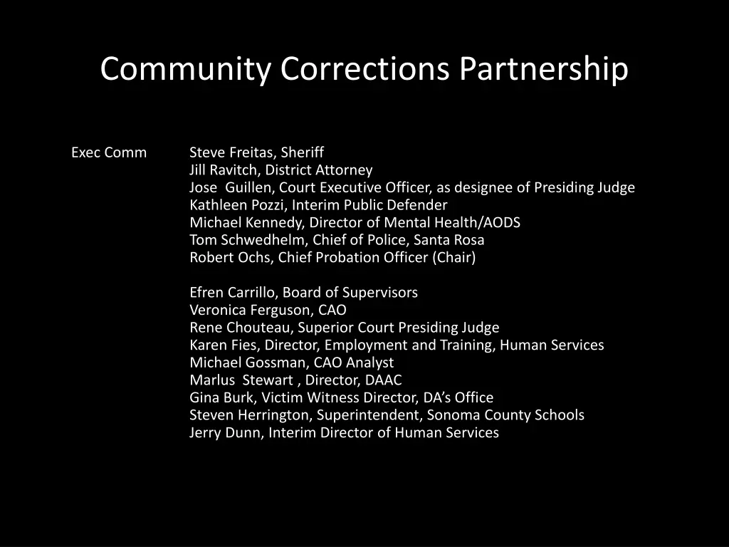 community corrections partnership