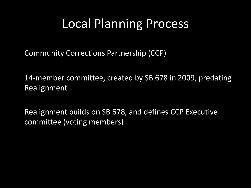 local planning process